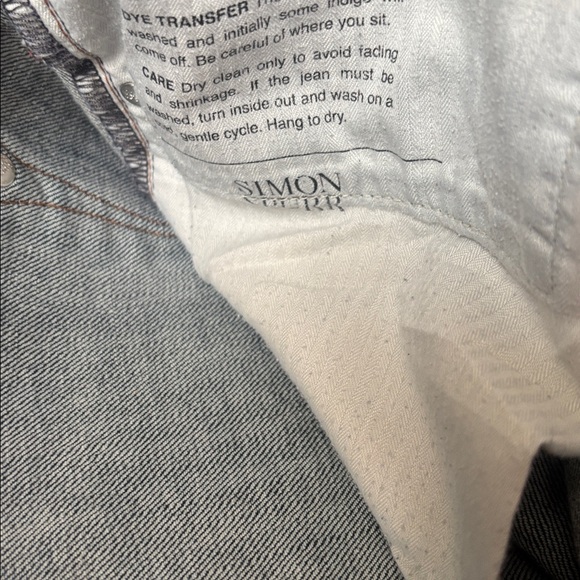 Simon Spurr mens jeans blue fade slim straight sz 35 waist inseam 30 - Picture 6 of 9
